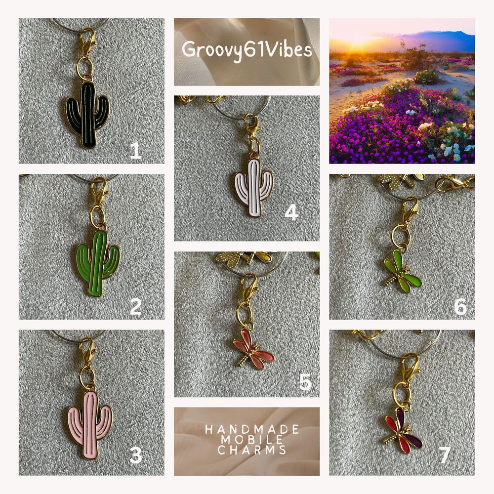 Desert Cactus or Dragonflies Mobile Stylish Charms